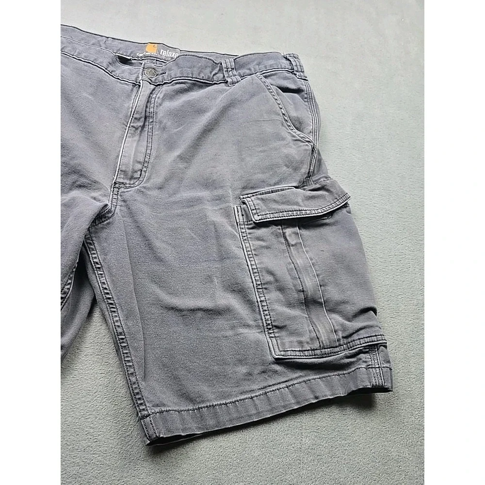 Carhartt Men's 40 Relaxed Fit Carpenter Shorts Gray Used Condition SEE ITEM INFO